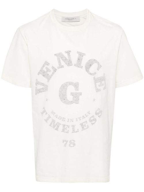 T-shirt con stampa del logo Golden Goose | GMP01220P00140611569